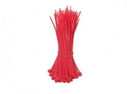 Kabelbinders 280mm rood - 100 stuks