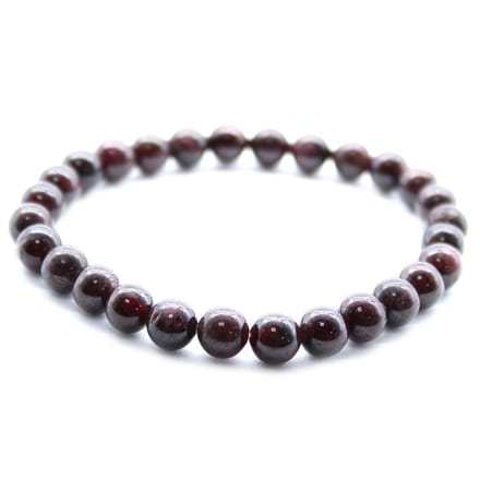 Bloedgranaat Edelsteen Armband – Elastische Kralenarmband – Natuursteen – Dames & Heren