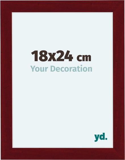 Your Decoration - Fotolijst 18x24 cm - MDF - Wijnrood Geveegd - Como