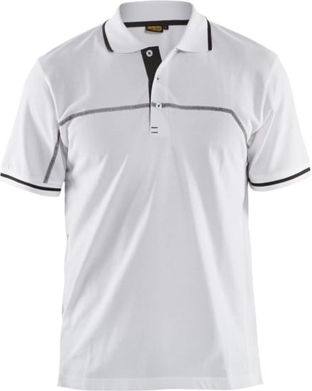 Blaklader Poloshirt 3389-1050 - Wit/Donkergrijs - L