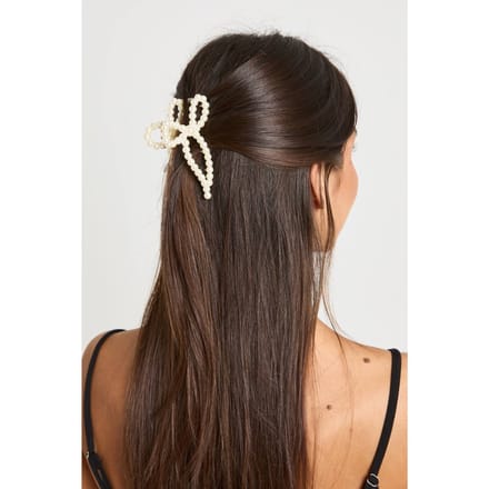 boohoo Dames Parel Detail Strik Klauwclip