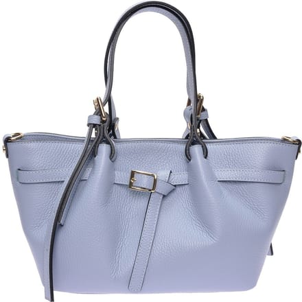 Luisa Vannini Turquoise Rundleer Tas