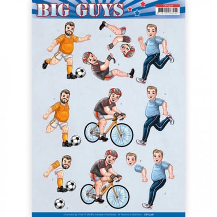 Sports - Big Guys 3D-Knipvel Yvonne Creations 1 stuks