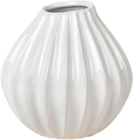 Broste Copenhagen - Vaas met relief 'Wide' - Ivory