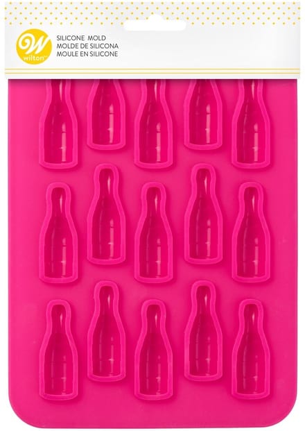 Wilton Siliconen Mallen - 15 Holtes - Chocolade Mal - Campagne Fles
