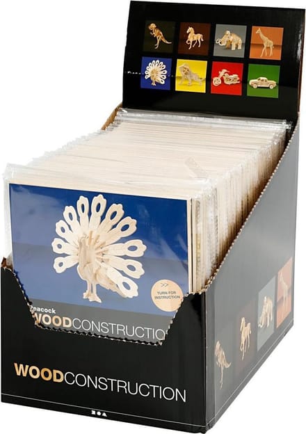 3D Puzzel, afm 9-25 cm, 8x6 stuk/ 1 doos