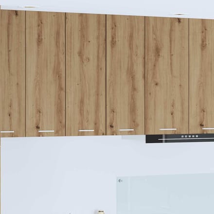 vidaXL - Hangkast - 2 - st - Ambachtelijke - Eik - en - Wit - Bewerkt - hout