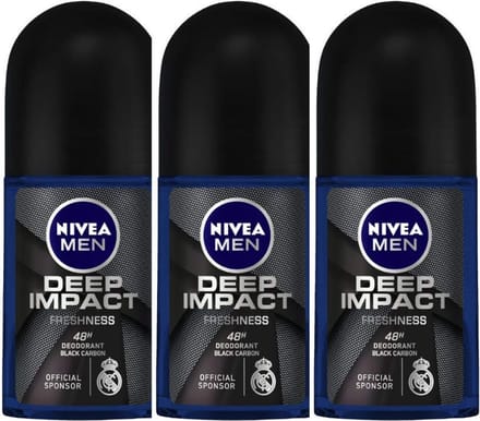 Nivea Deep Deo Roller - 3 x 50 ml