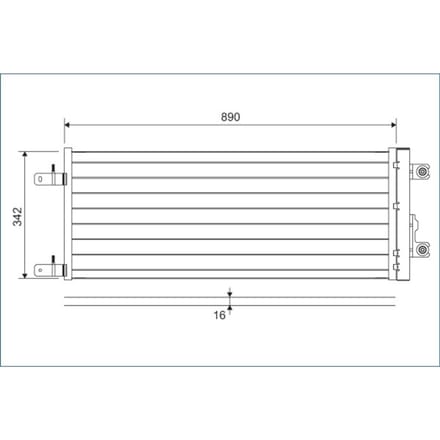 Condensator, airconditioning VALEO 815125