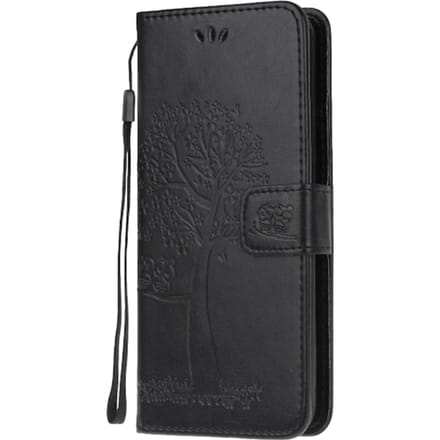 Comfycase Samsung Galaxy S20 Bookcase Hoesje Uiltjes Zwart