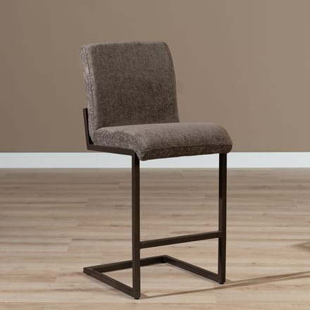 Bronx71® Velvet barkruk Lio bruin 70 cm - barstoel