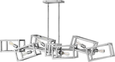 Hinkley/ Fredrick Ramond LED Hanglamp Ensemble | 6X E27 Max 60W | Dimbaar | Polished Nickel