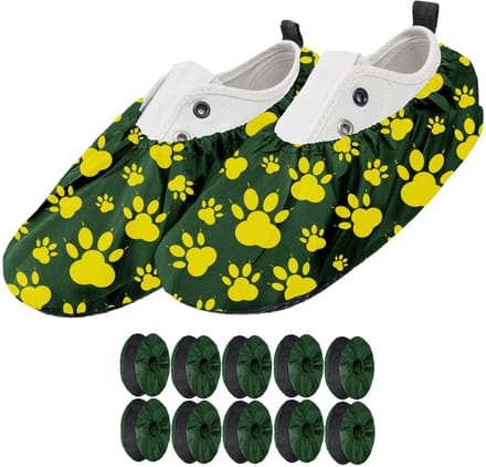 FEROCITY - Schoenovertrekken - Antislip, herbruikbaar - Unisex - Kinder - EU 25-30, 5 paren - Polyester - Geel Poot