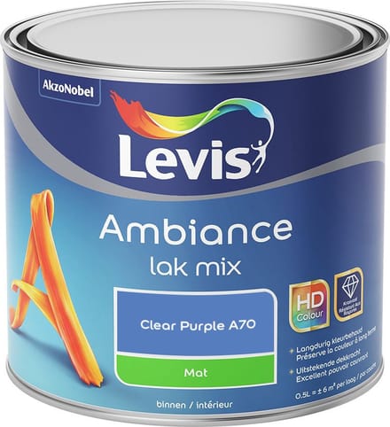 Levis - Ambiance Lak Mat Mix - Clear Purple A70 - Mengverf - 0,5 L