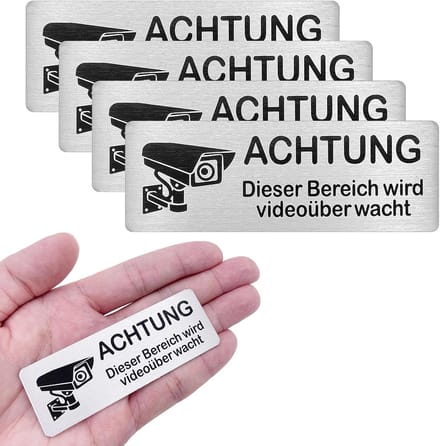 Set van 4 beveiligingsplaten voor video surveillance systemen