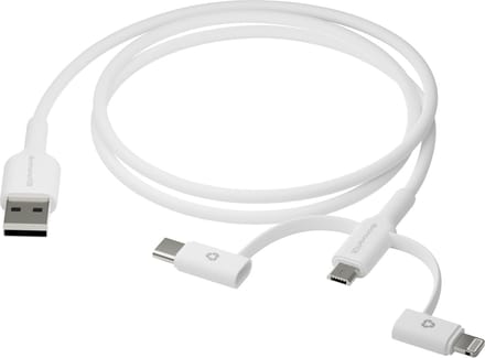 dbramante1928 CBX3A3WH7176 USB-kabel 1 m USB A USB C/Micro USB-A/Lightning Wit