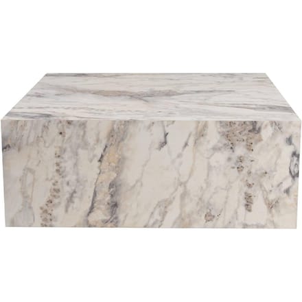 Asir - Salontafel - Freesia-marmer - 100% MDF - 90 x 90 x 35 cm