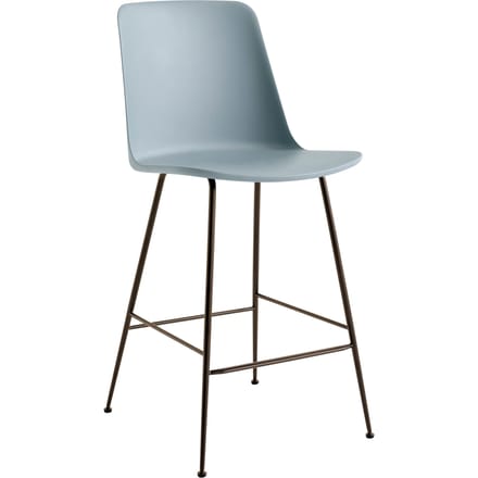 &Tradition Rely HW91 & HW96 Barstoel - light blue - gebronsd - Hoogte 100 cm