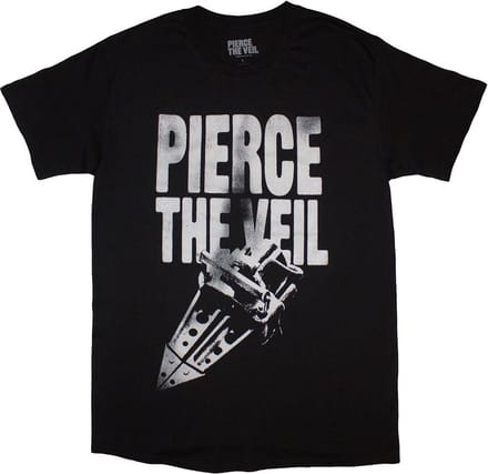 Pierce The Veil - Large Text Heren T-shirt - 2XL - Zwart