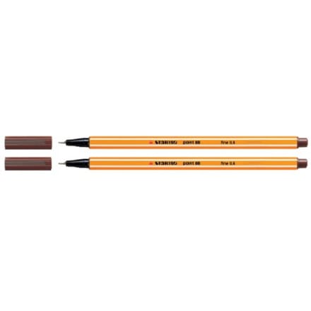 STABILO point 88 - Fineliner 0,4 mm - Bruin - per stuk
