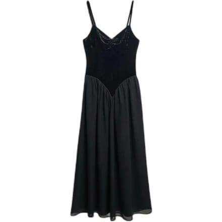 Dames midi corset jurk van fluweel Superdry
