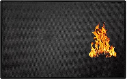 Vuurvaste mat - Grillmat - Terras beschermen - Extreme hittebestendig - 76 x 122 cm - Zwart
