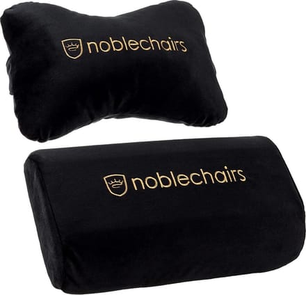 noblechairs Pillow-set for EPIC/ICON/HERO - Black/Gold - Zwart / Goud - Stof