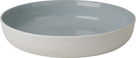 Sablo Stone Diep Bord 18, | Lichtgrijs / Blauw | Stoneware