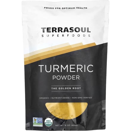 Terrasoul Superfoods, poudre de curcuma, 16 oz (454 g)