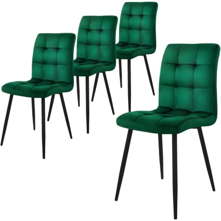 Set van 4 eetkamerstoelen Quinn velvet | ML-Design