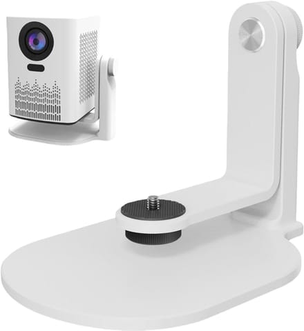 Projector Bureau Standaard - Verstelbare Beamer Mount - Home Cinema Setup - 360 Graden Verstelbaar - Compact Ontwerp - Wit
