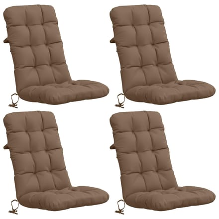 vidaXL - 4-delige - hoogrugkussen - VIANEN - 4 - st - 100% - Polyester - Taupe