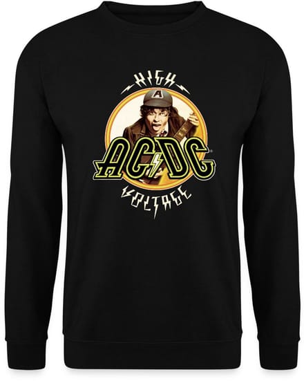 AC/DC Logo High Voltage Album Angus Young Sweater Heren