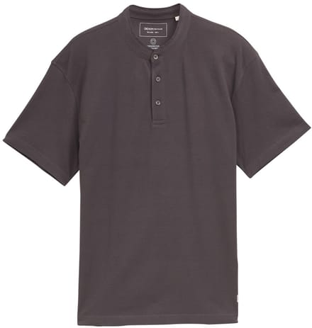 Tom Tailor Denim - Relaxed poloshirt met opstaande kraag - Maat XS - Pavement Grey