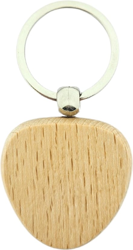 CombiCraft Blanco houten sleutelhanger driehoek 40x40mm - per 1 stuk