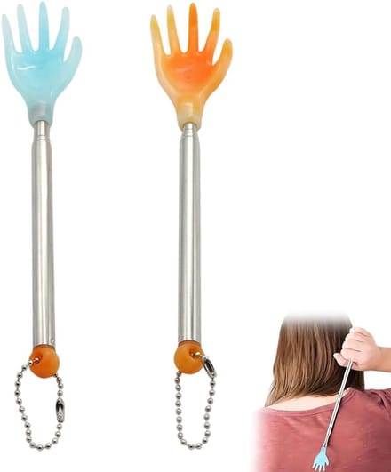 2 Stuks Telescopische Rugkrabber Roestvrij Staal Uittrekbaar Draagbaar