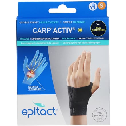 Epitact® Carp'Activ™ Soepele Polsbrace voor Overdag Rechts Small 1 Verband(en)
