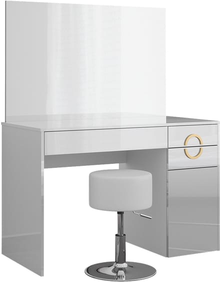 Vicco Adela Kaptafel – 115 cm met krukje Wit