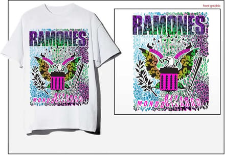 Ramones - Animal Skin Heren T-shirt - S - Wit