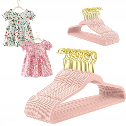 D-WU Serie - Kinderhangers - 20 Stuks - Goudkleurig - Elegante Afwerking