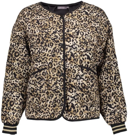 Geisha Vest Kort Step Jasje Met Leopard Print 55538 70 000999 Black/sand Dames Maat - M
