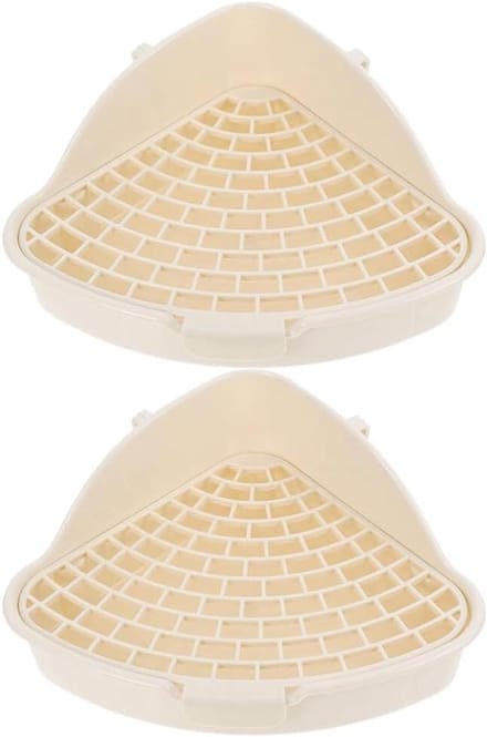 Huisdier Toilet - Potty Trainer - Zindelijkheidstraining - Omringd Hekontwerp - 2 Stuks - Wit