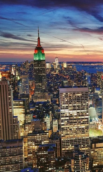 Fotobehang - New York Skyscrapers 150x250cm - Vliesbehang