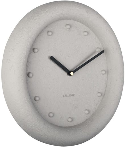 Karlsson Wandklok Petra - Polyresin - Warm Grijs - Ø30cm - Modern