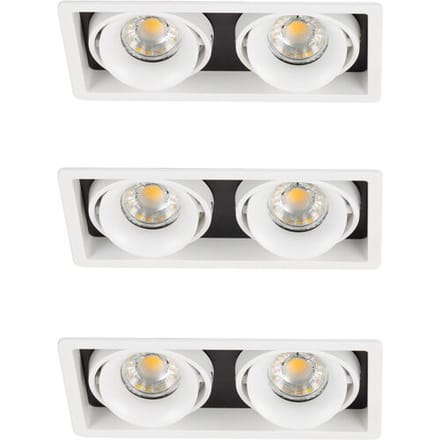 KS Verlichting Inbouwspot Bjorn 2 wit set 3 stuks