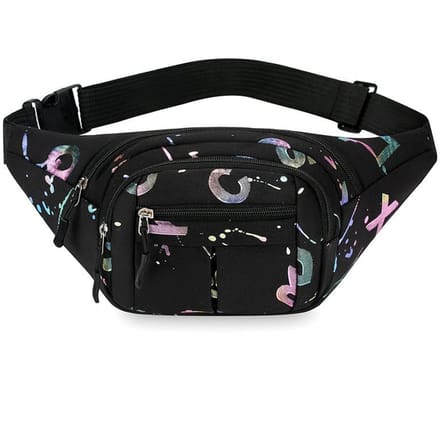 Nouveau Sac de Taille Tendance avec Multiples Compartiments pour Sacs à Bandoulière pour Femmes noir
