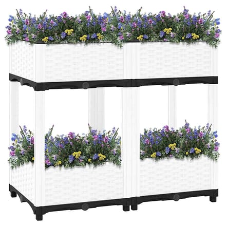 vidaXL - Plantenbak - verhoogd - 80x40x71 - cm - polypropeen