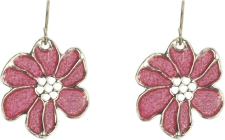 Behave - Oorhangers bloemvorm roze - Vrouwelijke retro look - Dames