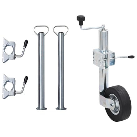 vidaXL - Neuswiel - met - 2 - staanders - en - 3 - spanklemmen - 60 - mm
