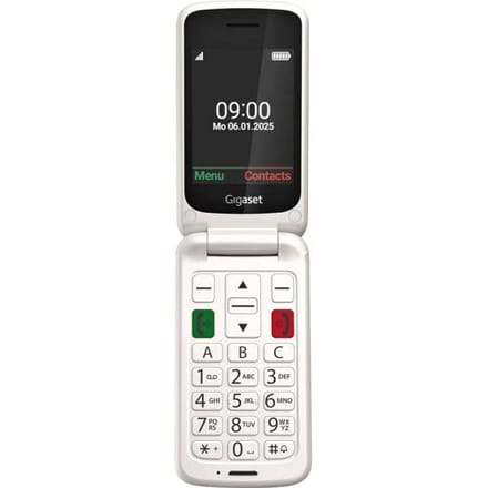 Gigaset GL595 Mobiele telefoon SOS-knop, Spatwaterdicht, Stofvrij Wit